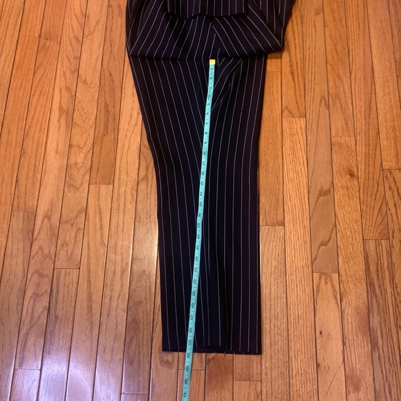 Used Lauren RL 2 Pc Black Pinstripe Pant Suit, 16 - Picture 11 of 13